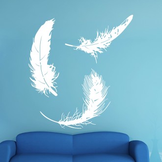 3 Feathers Wall Stickers